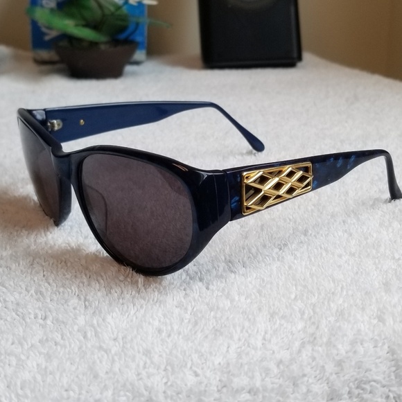 Blue 80's Karen Walker Sunglasses - Picture 2 of 8